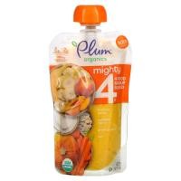 ราคา Plum Organics, Tots, Mighty 4, 4 Food Group Blend, Banana, Peach, Pumpkin, Carrot, Greek Yogurt, Oat, 4 oz (113 g) (PLO-00533)