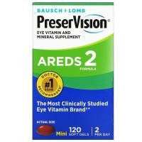 ราคา PreserVision, ผลิตภัณฑ์เสริมอาหารวิตามินและแร่ธาตุบำรุงดวงตา บรรจุแคปซูลนิ่ม 120 แคปซูล (BPR-69762)