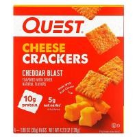 ราคา Quest Nutrition, Cheese Crackers, Cheddar Blast, 4 Bags, 1.06 oz (30 g) Each (QST-01206)