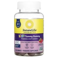 ราคา Renew Life, Kids Tummy Gummy, Prebiotics and Probiotics, Raspberry, 30 Gummies (REN-12218)