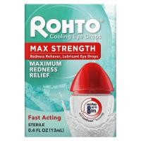 ราคา Rohto, Cooling Eye Drops, Max Strength Redness Relief, 0.4 fl oz (13 ml) (RTO-01101)