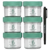 ราคา Sage Spoonfuls, Glass Baby Food Storage Jars, 6 Pack, 4 oz Each (SSP-00324)