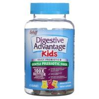 ราคา Schiff, Digestive Advantage Kids, Daily Probiotic + Gentle Prebiotic Fiber, Natural Fruit, 65 Gummies (SBF-99130)