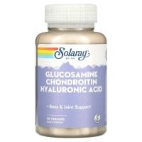 ราคา Solaray, Glucosamine Chondroitin Hyaluronic Acid, 90 VegCaps (SOR-08158)