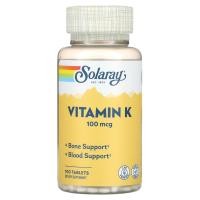 ราคา Solaray, Vitamin K, 100 mcg, 100 Tablets (SOR-04212)