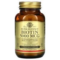 ราคา Solgar, Biotin, 5,000 mcg, 50 Vegetable Capsules (SOL-00313)