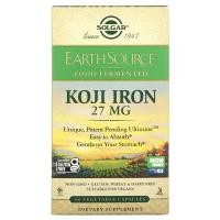 ราคา Solgar, EarthSource Food Fermented, Koji Iron, 27 mg, 60 Vegetable Capsules (SOL-00535)