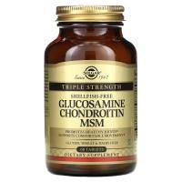 ราคา Solgar, Glucosamine Chondroitin MSM, Triple Strength, 60 Tablets (SOL-01318)