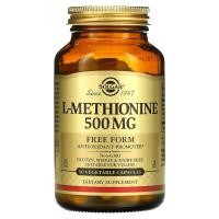 ราคา Solgar, L-Methionine, 500 mg, 90 Vegetable Capsules (SOL-01754)
