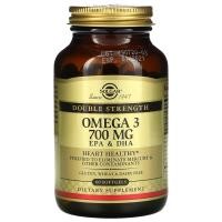 ราคา Solgar, Omega-3, EPA & DHA, Double Strength, 700 mg, 60 Softgels (SOL-02051)