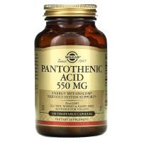 ราคา Solgar, Pantothenic Acid, 550 mg, 100 Vegetable Capsules (SOL-02171)