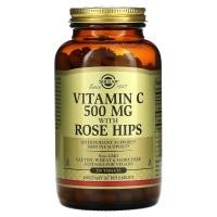 ราคา Solgar, Vitamin C with Rose Hips, 500 mg, 250 Tablets (SOL-02381)
