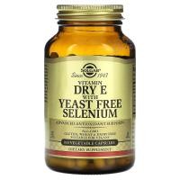 ราคา Solgar, Vitamin Dry E with Yeast Free Selenium, 100 Vegetable Capsules (SOL-03351)