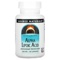 ราคา Source Naturals, Alpha Lipoic Acid, 300 mg, 60 Capsules (SNS-01764)