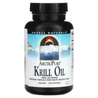 ราคา Source Naturals, ArcticPure, Krill Oil, 500 mg, 120 Softgels (SNS-02166)