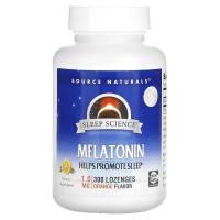 ราคา Source Naturals, Sleep Science, Melatonin, Orange, 1 mg, 300 Lozenges (SNS-00708)