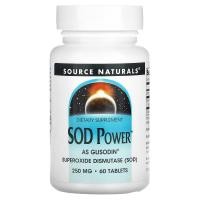 ราคา Source Naturals, SOD Power ขนาด 250 มก. บรรจุ 60 เม็ด (SNS-01873)