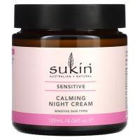 ราคา Sukin, Calming Night Cream, Sensitive, 4.06 fl oz (120 ml) (SKN-00376)