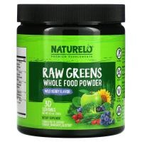 ราคา NATURELO, Raw Greens, Whole Food Powder, Wild Berry, 8.5 oz (240 g) (NAU-62816)