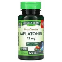 ราคา Nature's Truth, Fast Dissolve Melatonin, Natural Berry, 12 mg, 120 Fast Dissolve Tablets (NTH-11414)