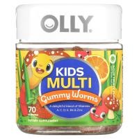 ราคา OLLY, Kids Multi, Gummy Worms, Sour Fruit Punch, 70 Gummies (OLE-46216)