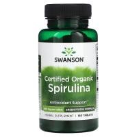 ราคา Swanson, Certified Organic Spirulina, 500 mg, 180 Tablets (SWV-06044)