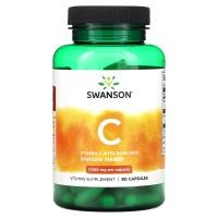 ราคา Swanson, Vitamin C With Rose Hips, 90 Capsules (SWV-11054)