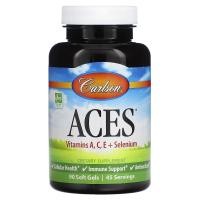 ราคา Carlson, ACES, Vitamins A, C, E + Selenium, 90 Softgels (CAR-04439)