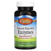 ราคา Carlson, Natural Digestive Enzymes, 100 Tablets (CAR-06641)