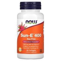ราคา NOW Foods, Sun-E 400, 268 mg (400 IU), 60 Softgels (NOW-00935)