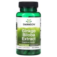 ราคา Swanson, Ginkgo Biloba Extract, 60 mg, 120 Capsules (SWV-01892)