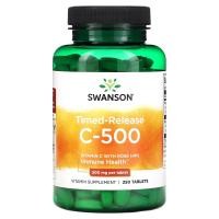 ราคา Swanson, Timed-Release C-500, 500 mg, 250 Tablets (SWV-01094)