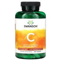 ราคา Swanson, Vitamin C with Rose Hips, 1,000 mg, 250 Tablets (SWV-01098)