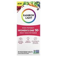 ราคา Rainbow Light, Women's One 50+, Daily Multivitamin, High Potency , 60 Vegetarian Tablets (RLT-20422)