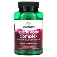 ราคา Swanson, Ipriflavone Complex with Vitamin D, Calcium & Boron, 120 Tablets (SWV-01731)