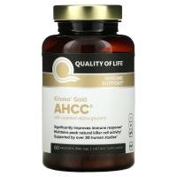 ราคา Quality of Life Labs, Kinoko Gold AHCC พร้อมอะซิลเลเทตอัลฟากลูแคน บรรจุแคปซูลทำจากผัก 60 แคปซูล (QLL-00002)