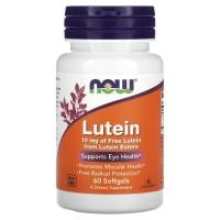 ราคา NOW Foods, Lutein, 10 mg, 60 Softgels (NOW-03058)