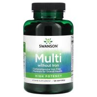 ราคา Swanson, Multi Without Iron, 120 Softgels (SWV-01882)