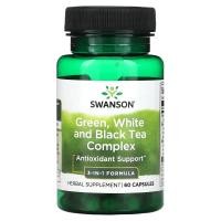 ราคา Swanson, Green, White and Black Tea Complex, 60 Capsules (SWV-11351)