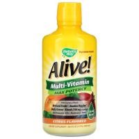 ราคา Nature's Way, Alive! Liquid Multi-Vitamin, Max Potency, Citrus, 30.4 fl oz (900 ml) (NWY-15395)