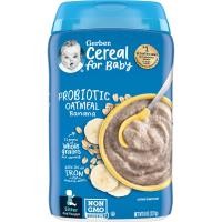 ราคา Gerber, Cereal for Baby, 2nd Foods, Probiotic Oatmeal Banana, 8 oz (227 g) (GBR-07008)