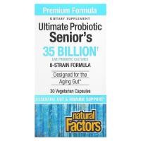 ราคา Natural Factors, Ultimate Probiotic, Senior's, 35 Billion CFUs, 30 Vegetarian Capsules (NFS-01814)
