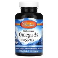 ราคา Carlson, Omega-3s with SPMs, 120 Softgels (CAR-21410)