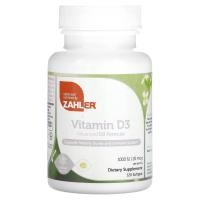 ราคา Zahler, Vitamin D3, Advanced D3 Formula, 25 mcg (1,000 IU), 120 Softgels (ZAH-08054)