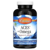 ราคา Carlson, ACES + Omega, 180 Softgels (CAR-44420)