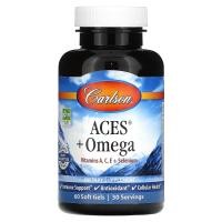 ราคา Carlson, ACES + Omega, 60 Softgels (CAR-44400)