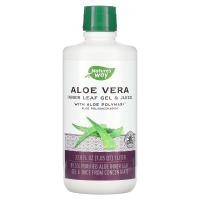 ราคา Nature's Way, Aloe Vera, Inner Leaf Gel & Juice with Aloe Polymax, 33.8 fl oz (1 Liter) (NWY-14281)