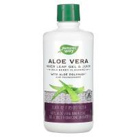ราคา Nature's Way, Aloe Vera, Inner Leaf Gel & Juice with Aloe Polymax, Wild Berry, 33.8 fl oz (1 Liter) (NWY-14282)