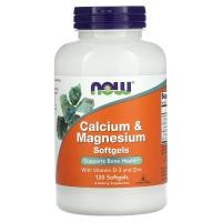 ราคา NOW Foods, Calcium & Magnesium with Vitamin D3 and Zinc, 120 Softgels (NOW-01251)