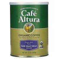 ราคา Cafe Altura, Organic Coffee, Ground, Dark Roast Decaf, 12 oz (340 g) (CAF-33479)